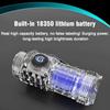 Strong light, super bright home charging, outdoor night riding, portable LED long-range flashlight, three-eyed little monster flashlight, black.