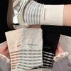 Women's Cotton Mid-Calf Striped Socks: Soft, Breathable, Skin-Friendly, Sweat-Absorbing, Perfect for Commuting.