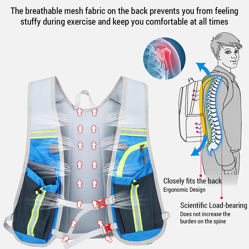 Hydration Backpack for Running Cycle Water Backpack with Reflective Strips for Outdoor Like Camping Hiking Men and