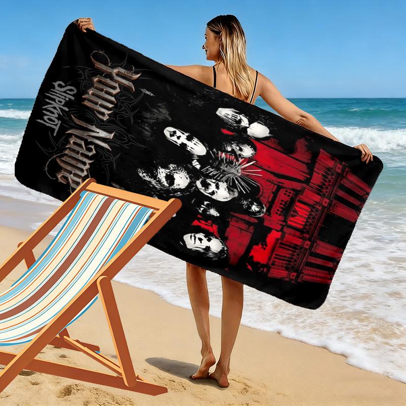 Name Custom Slipknot Print Beach Towel, Large Soft Quick Dry Towel for Beach Camping Swimming