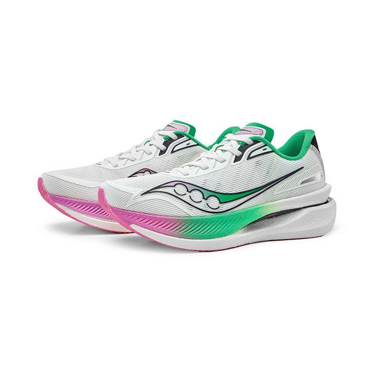 SAUCONY Idling Cruise Lightweight Shock Absorbing Non-Slip Low-Top Casual Running Shoes Unisex Sneaker White Pink Green S28191-2