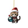 Cartoon Cat Unique Car Hanging Decor Festive Acrylic Gift For Christmas Enthusiasts