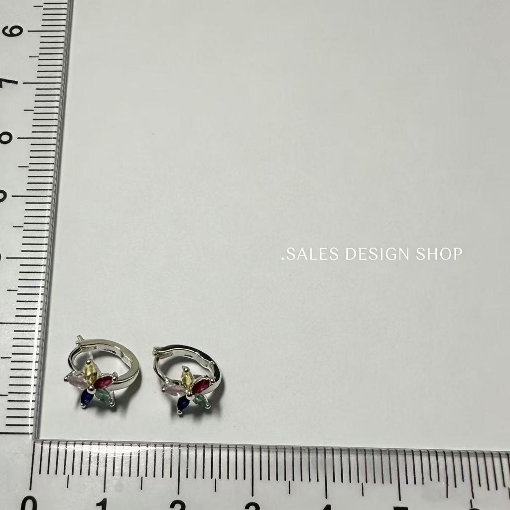 Colorful Zircon Five-Pointed Star Ear Cuff: Versatile & Fashionable Korean Design