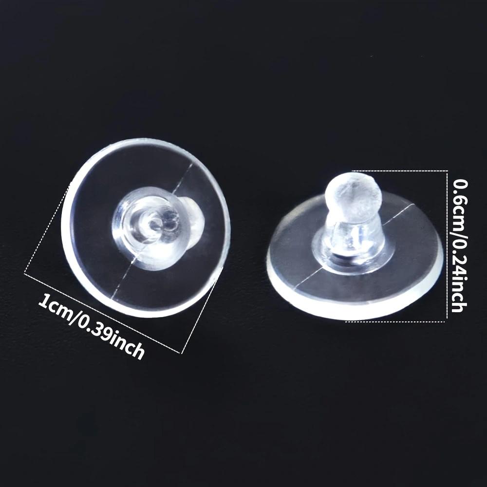 40/80/120 Stück Ohrstöpsel, perforierte Ohrstöpsel, transparente Gummi-Ohrstöpsel, Kupplungen, Kunststoffverschlüsse, Ohrstöpsel, Nägel