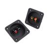 Rear Back Panel Speaker Box Wiring Terminal Plug with 2 Banana Jack Gilded Subwoofer Stereo Round Boxes Plug Speaker Terminal