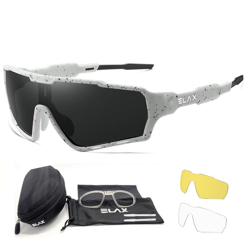 New ELAX 3Lens Set Fashionable Cycling Glasses Outdoor Sports Bicycle Goggles Windproof Protective Glasses
