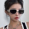 Women's sunglasses, curved sunglasses, square fashion sunglasses.