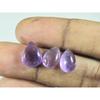 7X11-9X12MM Natural Amethyst Pear Cabochon Loose Gemstone 2Pcs Lot 3Cts. C-3642