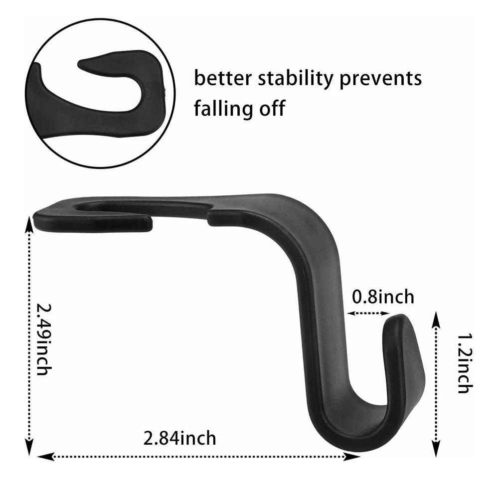1/1/8Pcs Car Headrest Hooks Hanger Seat Back Organizer Holder Clips Auto Fastener Hooks Storage for Bag Car Interior Accessories