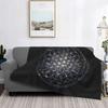 Flower of Life Sacred Geometry Star Cluster Flannel Blankets Print Mandala Religious Soft Throw Blankets for Sofa Plush Quilt