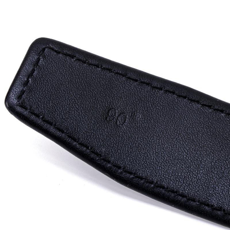 Mei Mary Men's genuine crocodile leather belt - seamless belly skin, 3.5cm width, business casual style with 304 stainless steel buckle