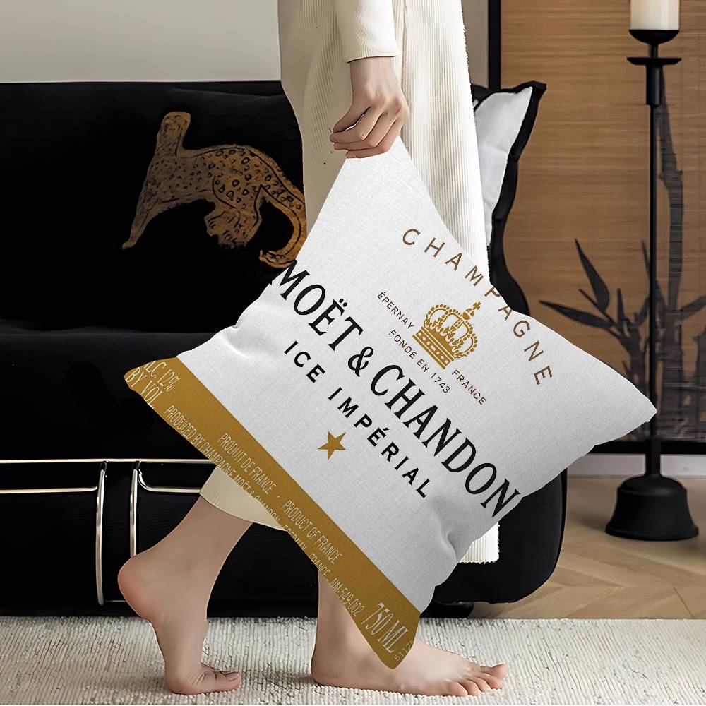 Brand M-Moet C-Chandon Pillow Anime Pillow Sofa Bed Head Pillow Cover Cushion Cover 45x45 Cm Fashion