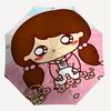 1PC Chibi Sakura Umbrella-8-Rib Reinforced, Automatic Open, Lightweight & Durable, Cute Fashion Accessory for Outdoor-Y0394