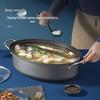 COOKER KING Non-stick Oval Steaming Fish Pot