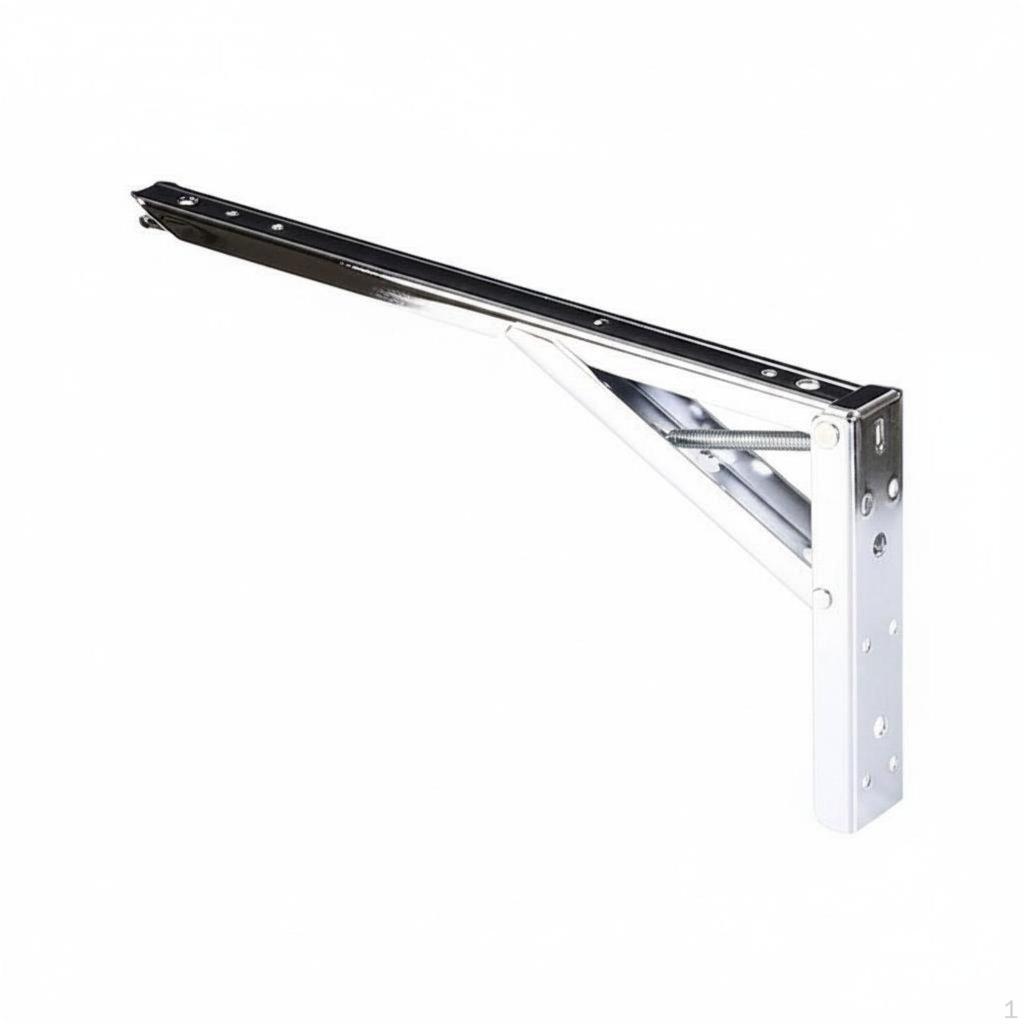 Spring Loaded Shelf Support Bracket SpaceSaving Reinforced Folding Heavy Duty Triangle