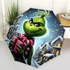 1pc Grinch Christmas Gift: Automatic Opening Folding Umbrella with 3-Fold Design, 8-Bone Iron Frame, Outdoor for Fans, Travelers, Daily Use, Festive P