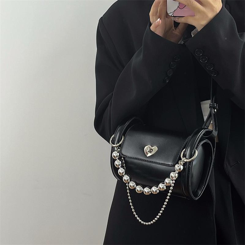 IELGY lock love chain cylinder bag, high-end shoulder messenger bag