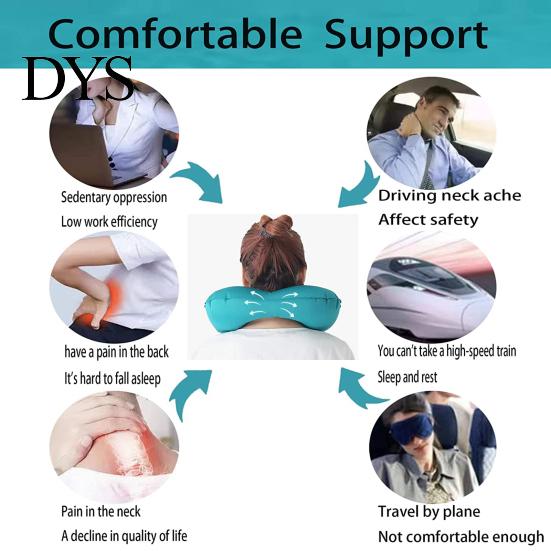 Inflatable U-shaped Pillow Neck Waterproof Built-in Pump Fatigue Relief Outdoor Traveling Car Airplane for Daily Use U Shaped Travel