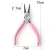 Pink Multi-Use DIY Handcraft Pliers: Round, Toothed, Diagonal Cutting Options