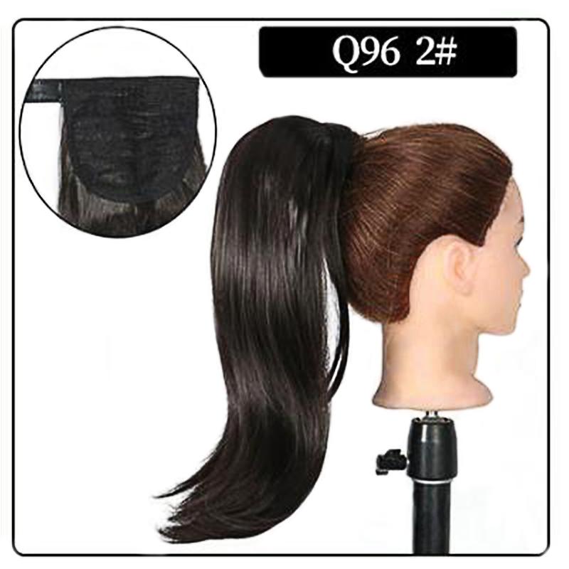MERISIHAIR Women Natural Ponytail 18 Inch Synthetic Elastic Wrap-around Wig Clip Multi-color Ponytail Synthetic Fiber Hairpiece Daily Use