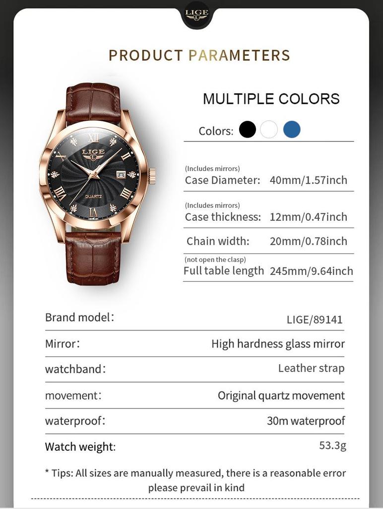 Men's Fashionable Waterproof Quartz Watch with Calendar & Luminous Features