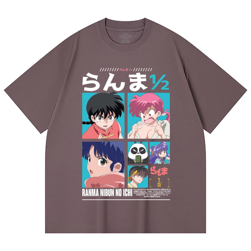 230 Gsm 100% Cotton Ranma 12 V1 Print Unisex Heavy Cotton T Shirt