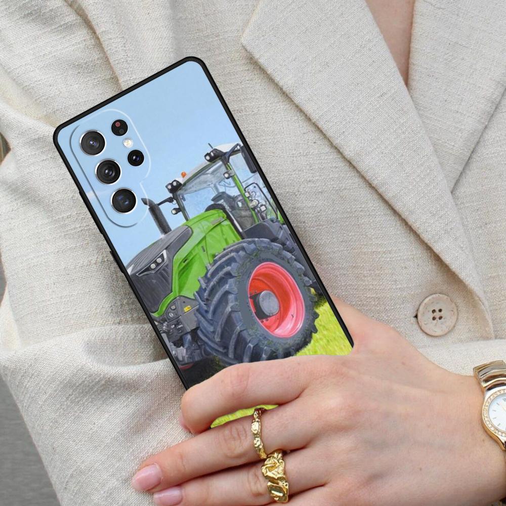 Red Tractors Car Cell Phone Case for Samsung Galaxy S26 Ultra S25 S24 S23 S22 S21 S20 Note10 Cover
