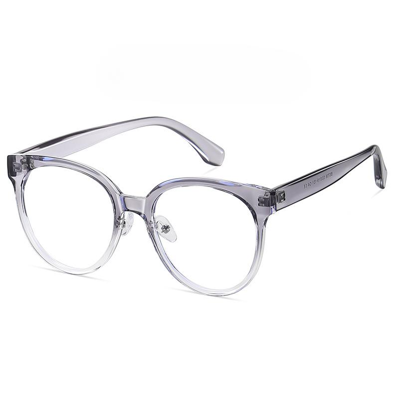New Fashion Retro Anti-Blu-ray Glasses TR Fashion Flat Mirror Spot Plain Glasses Frame Myopia Frame Female