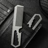 Titaniums Alloys Comb Camping Multifunctional Wrenches Ruler Bottle Openers for Camping and Outdoor Use