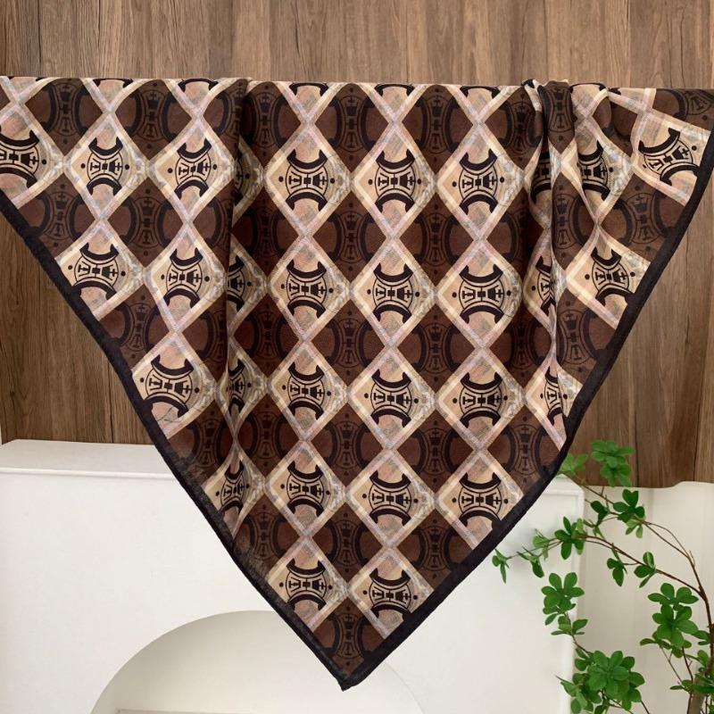 Square scarf new neck scarf scarf small shawl travel bag headscarf versatile cashew flower silk scarf