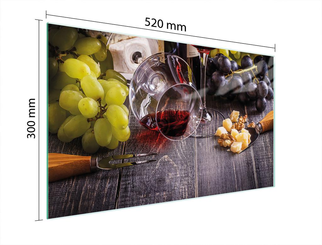 SZKLANA DESKA DO KROJENIA 52x30 WINO