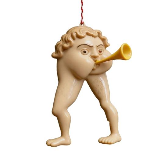 Zadek-Trubka Ozdoba Akryl Středověký Bok Roh Přívěsek Neobvyklý Začátek Konverzace Dárek Historie Sváteční Dekorace