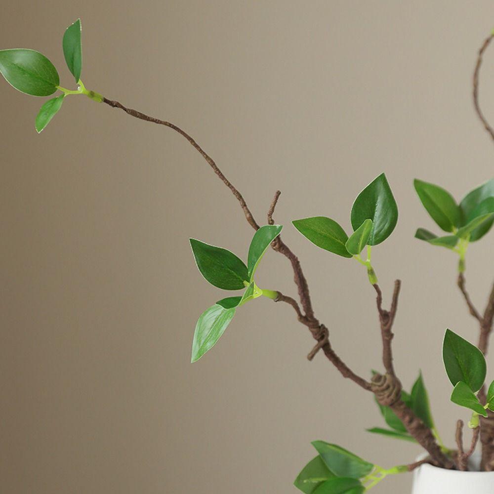 DIY Artificial Dead Branches Realistic Fake Plants Simulation Green Leaves Plants  Holiday Decor