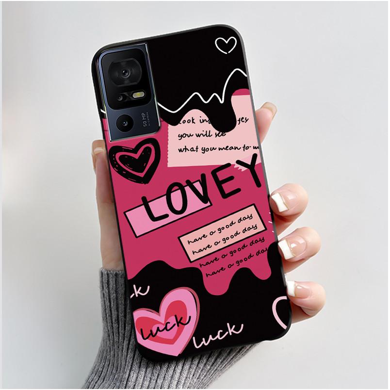 Phone Case For TCL 40 SE 40SE 40 XL 40R 40XL 40T Case Luxury Cute Cool Cartoon Black Soft Silicone Cover Protective Shell Coque