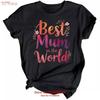 Unisexs Best Mum In The World Mothers Day T Shirt Top Funny Mama Mom Cute Vintage Streetwear Breathable Vintage