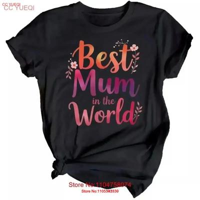 Unisexs Best Mum In The World Mothers Day T Shirt Top Funny Mama Mom Cute Vintage Streetwear Breathable Vintage