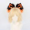 Halloween Cat Ear Headband Plush Faux Fur Pumpkin Headpiece Lolita Cosplay Adult Costume Accessory
