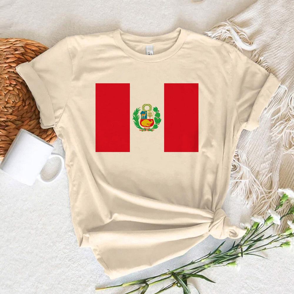 Peru T Shirt Women Designer Tee Girl Y2k Designer Unisexga Clothing