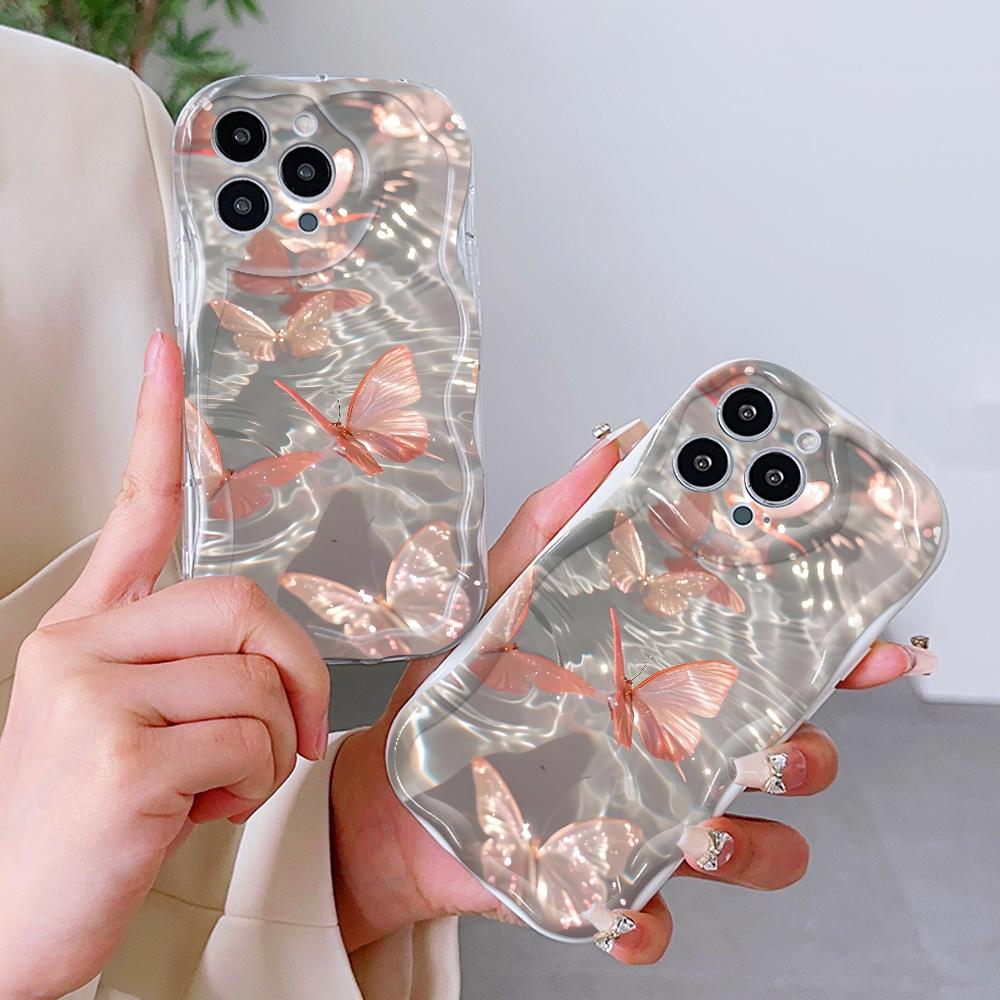 Aranyos rajzfilm mintás krém textúrájú ház Hullámos szélű puha szilikon borítós telefontok Xiaomi Redmihez