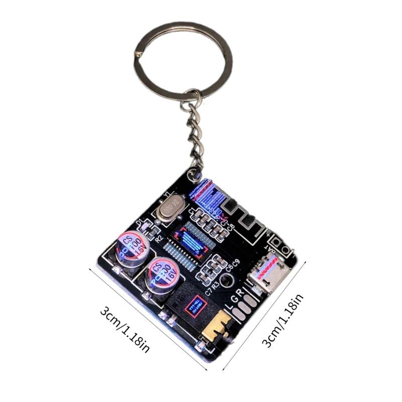 Mechanical Schoolbag Pendant Keychain Mechanical Metal Cool Circuit Board Charm For Boys Girls Vending Machine