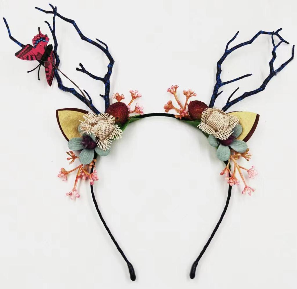 Fairy Mori Style Antler Reindeer Headband – Christmas Hair Accessories & Clips