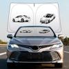Thickened 2-Layer Windshield Sun Shade Fit for Toyota Camry XV80 2025 Car Front Window Covers Sun Visor Protector Foldable Blocks UV Rays Sunshade