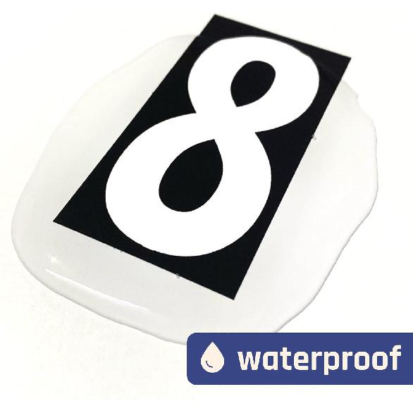 400 Pieces, 3" - Vinyl Number Stickers, Waterproof Stick on Numbers Labels - White Numbers
