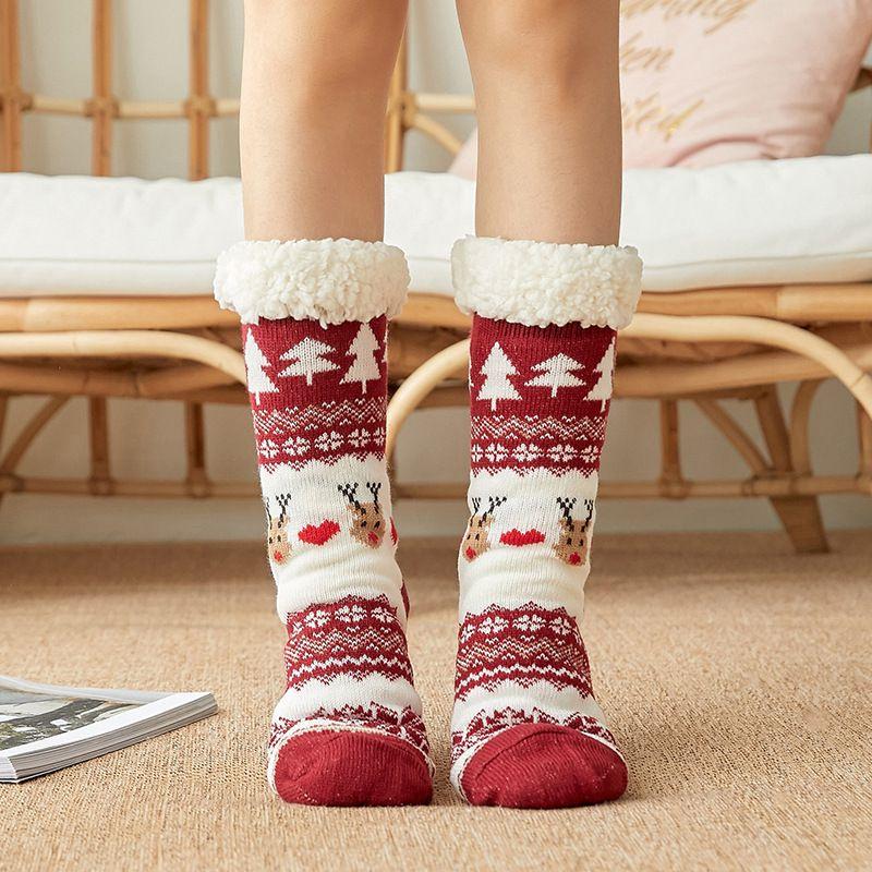 Festive Christmas Slipper Socks Featuring Soft Faux Fleece Lining And Gripper Soles