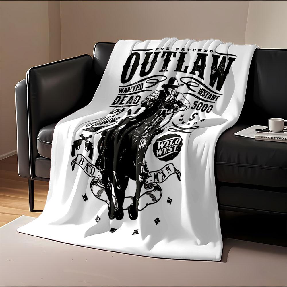 Wild West Outlaw Poster for all seasons blanket lunch break throw gift