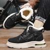Men Super Thick Fleece Lined Snow Boots Outdoor Hiking Warm Winter Cotton Shoes