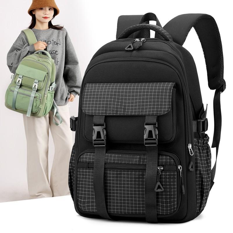 Primary School Student Backpack for Women Outdoor Sports and Leisure Travel Backpack Multi-layer Storage Junior and Senior High School Backpack