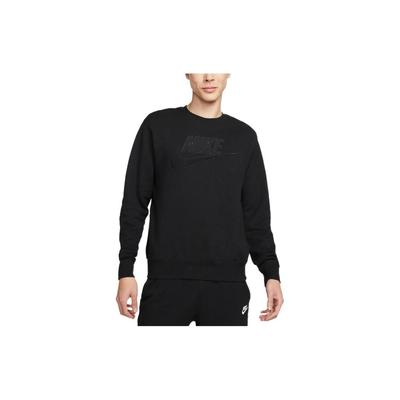 FW22 Logo Print Patchwork Fleece Crewneck Sweatshirt Men Tops Black DQ4584-010
