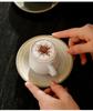 Exquisite Japanese Ceramic Espresso Cup and Saucer Set, 90ml Capacity