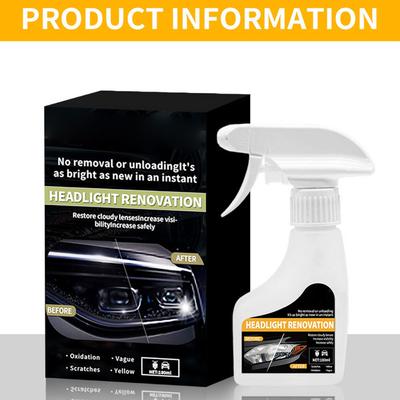 180ml Automotive Headlamp Restoration Fluids,Oxidized Kit Headlamp Scratch Remover Repair Cleaner Remove Oxidation Polish Liquid